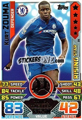 Sticker Kurt Zouma - English Premier League 2015-2016. Match Attax Extra n. R4 - Topps