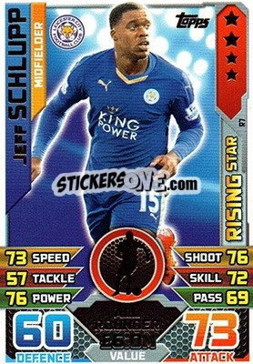Sticker Jeff Schlupp - English Premier League 2015-2016. Match Attax Extra n. R7 - Topps