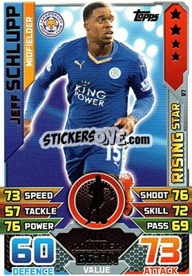 Cromo Jeff Schlupp - English Premier League 2015-2016. Match Attax Extra - Topps