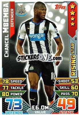 Sticker Chancel Mbemba - English Premier League 2015-2016. Match Attax Extra n. R11 - Topps