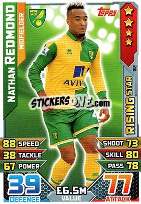 Sticker Nathan Redmond - English Premier League 2015-2016. Match Attax Extra n. R12 - Topps