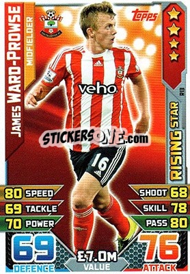 Sticker James Ward-Prowse - English Premier League 2015-2016. Match Attax Extra n. R13 - Topps