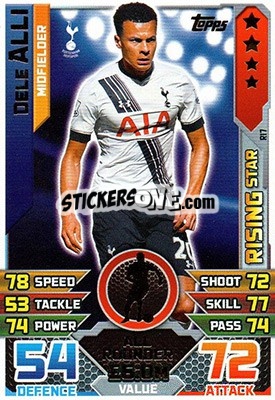 Sticker Dele Alli - English Premier League 2015-2016. Match Attax Extra n. R17 - Topps
