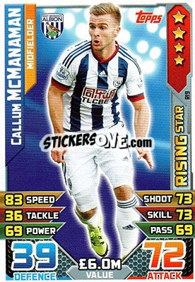 Sticker Callum McManaman - English Premier League 2015-2016. Match Attax Extra - Topps