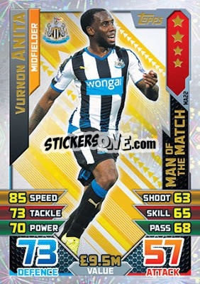Sticker Vurnon Anita - English Premier League 2015-2016. Match Attax Extra n. MA22 - Topps