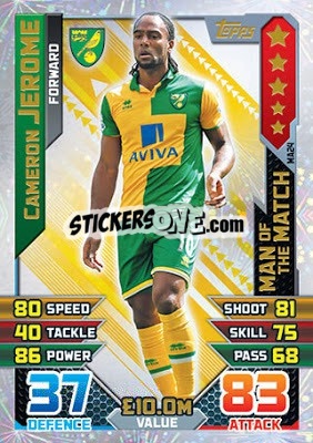 Sticker Cameron Jerome - English Premier League 2015-2016. Match Attax Extra n. MA24 - Topps