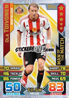 Sticker Ola Toivonen - English Premier League 2015-2016. Match Attax Extra n. MA29 - Topps
