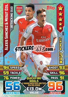 Cromo Alexis Sanchez / Mesut Ozil