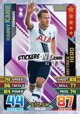 Figurina Harry Kane - English Premier League 2015-2016. Match Attax Extra - Topps