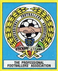 Sticker PFA Badge - UK Football 1987-1988 n. 3 - Panini