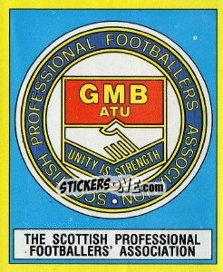Sticker Scottish PFA Badge - UK Football 1987-1988 - Panini