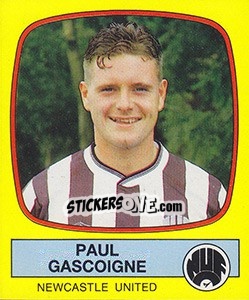 Cromo Paul Gascoigne - UK Football 1987-1988 - Panini