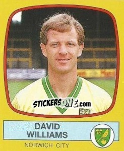 Cromo David Williams - UK Football 1987-1988 - Panini