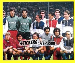 Sticker Rest of the World v Football League XI - UK Football 1987-1988 n. 285 - Panini