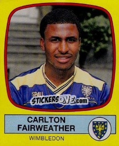 Figurina Carlton Fairweather - UK Football 1987-1988 - Panini