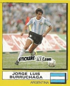 Cromo Jorge Luis Burruchaga - UK Football 1987-1988 - Panini