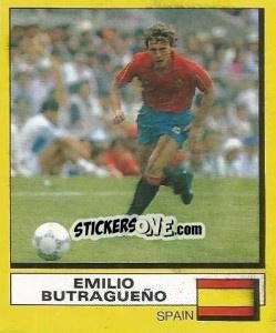 Figurina Emilio Butragueno - UK Football 1987-1988 n. 379 - Panini