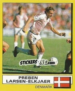 Sticker Preben Elkjear - UK Football 1987-1988 - Panini