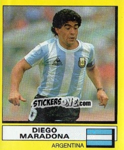 Sticker Diego Maradona - UK Football 1987-1988 n. 383 - Panini