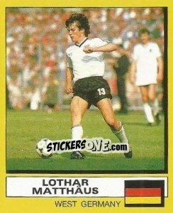 Sticker Lottar Matthaus - UK Football 1987-1988 n. 384 - Panini