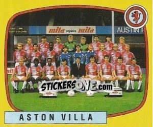 Sticker Aston Villa Team - UK Football 1987-1988 n. 405 - Panini