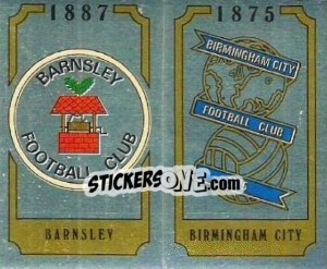 Figurina Barnsley Badge / Birmingham City Badge - UK Football 1987-1988 - Panini