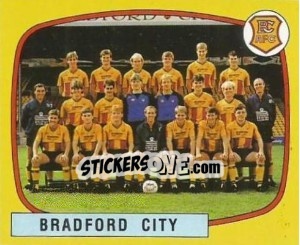 Sticker Bradford City Team - UK Football 1987-1988 n. 412 - Panini