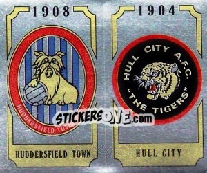 Sticker Huddersfeld Town Badge / Hull City Badge - UK Football 1987-1988 n. 416 - Panini