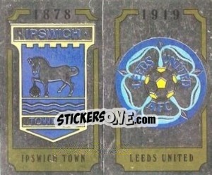 Figurina Ipswich Town Badge / Leeds United Badge - UK Football 1987-1988 - Panini