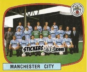 Figurina Manchester City Team - UK Football 1987-1988 - Panini