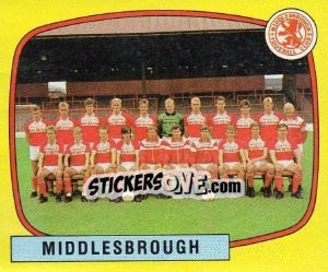 Cromo Middlesbrough Team - UK Football 1987-1988 - Panini