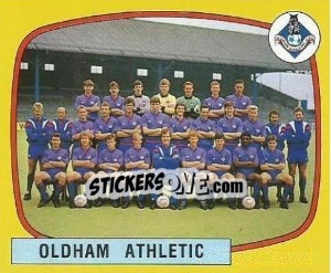 Sticker Oldham Athletic Team - UK Football 1987-1988 - Panini
