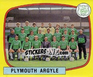 Figurina Plymouth Argyle Team - UK Football 1987-1988 - Panini