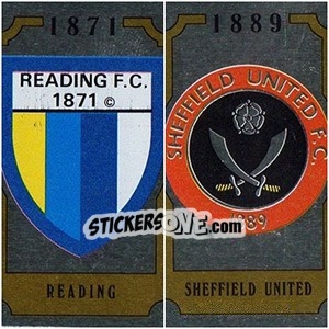 Sticker Reading Badge / Sheffield United Badge - UK Football 1987-1988 n. 431 - Panini