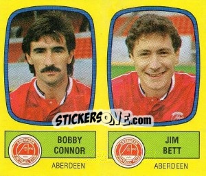 Sticker Jim Bett / Bobby Connor - UK Football 1987-1988 - Panini