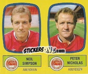 Sticker Neil Simpson / Peter Nicholas - UK Football 1987-1988 n. 473 - Panini