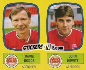 Figurina Davie Dodds / John Hewitt - UK Football 1987-1988 - Panini