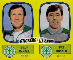 Figurina Billy McNeill / Pat Bonner - UK Football 1987-1988 - Panini