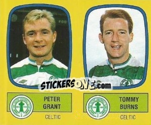 Cromo Peter Grant / Tommy Burns - UK Football 1987-1988 - Panini