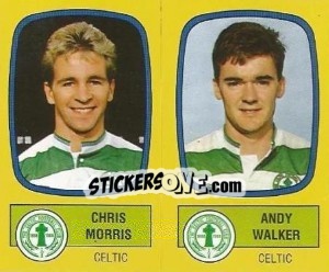 Sticker Chris Morris / Andy Walker - UK Football 1987-1988 n. 484 - Panini