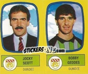 Cromo Jocky Scott / Bobby Geddes - UK Football 1987-1988 - Panini