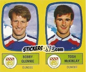 Sticker Bobby Glennie / Tosh Mckinlay - UK Football 1987-1988 n. 488 - Panini