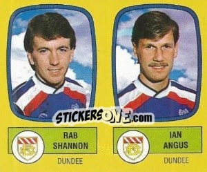 Sticker Rab Shannon / Ian Angus - UK Football 1987-1988 n. 489 - Panini