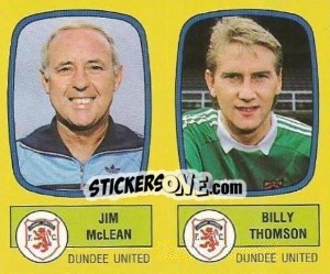 Sticker Jim McLean / Billy Thomson - UK Football 1987-1988 n. 495 - Panini