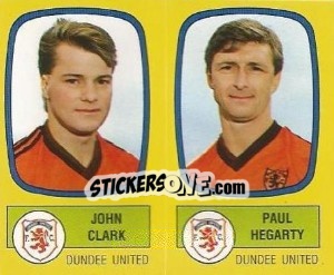 Sticker John Clark / Paul Hegatty - UK Football 1987-1988 - Panini