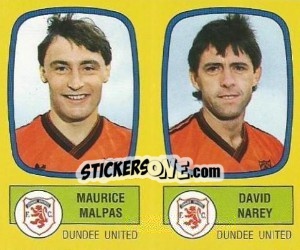 Cromo Maurice Malpas / David Narey - UK Football 1987-1988 - Panini