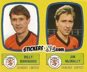 Cromo Billy Kirkwood / Jim McInally - UK Football 1987-1988 - Panini