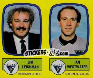 Sticker Jim Leishman / Ian Westwater - UK Football 1987-1988 - Panini