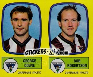 Figurina George Cowie / Bob Robertson - UK Football 1987-1988 - Panini