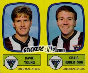 Sticker Davie Young / Craig Robertson - UK Football 1987-1988 n. 506 - Panini